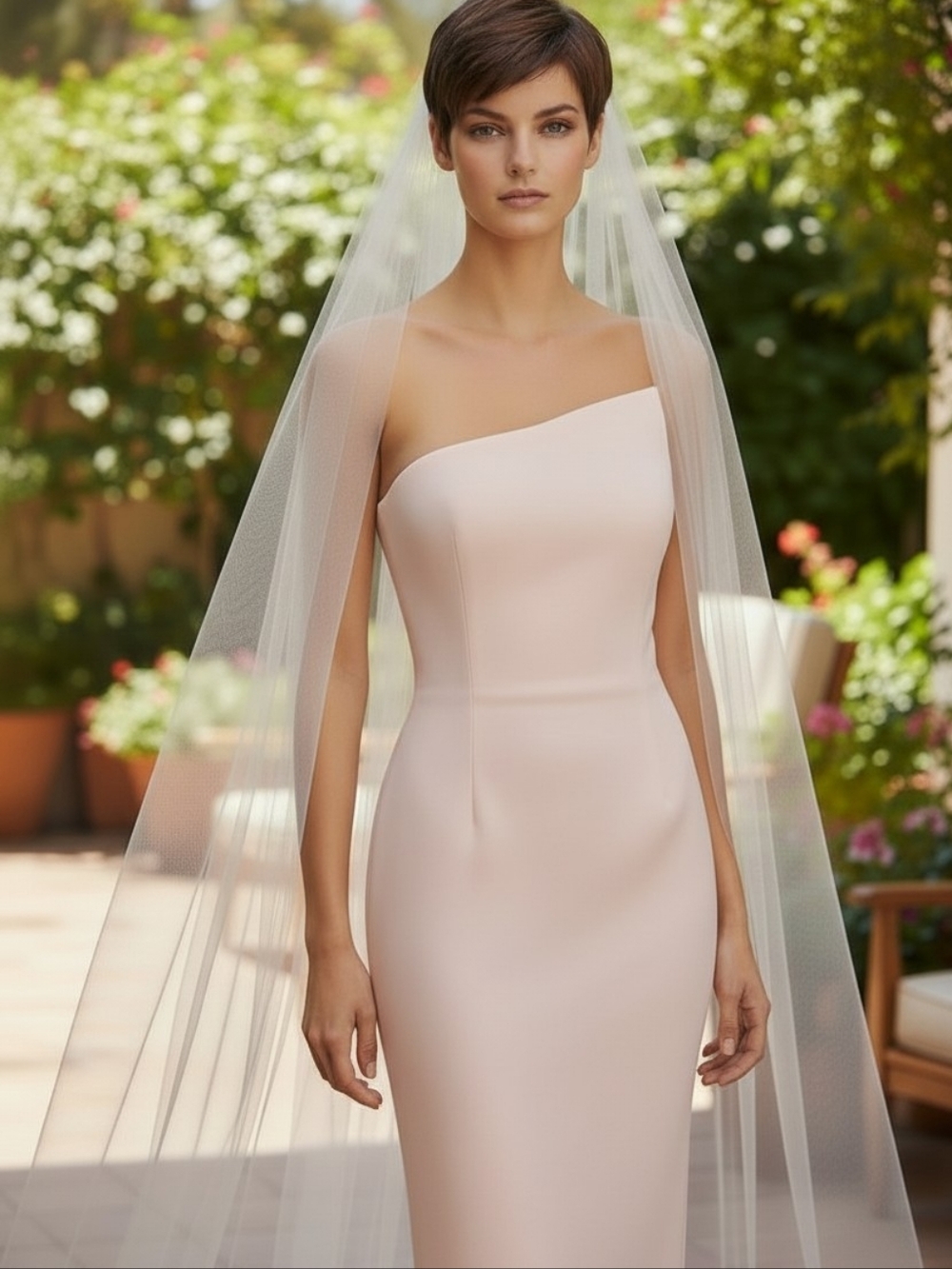 NWT Ramona Keveza Asymmetrical Bridal Gown Size 8